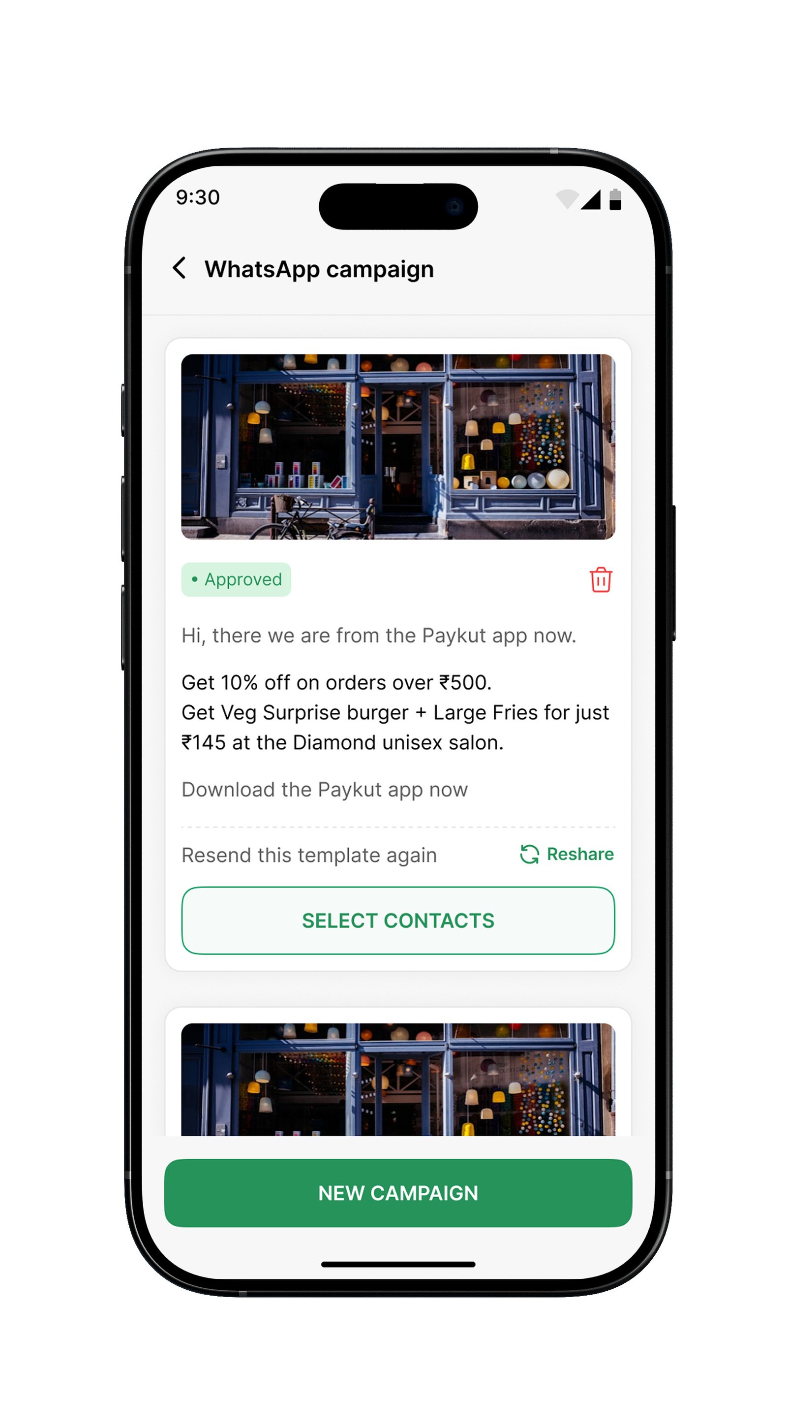 WhatsApp Campaign Screen